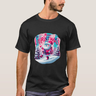 Groovy Vintage Santa Claus Merry Christmas Men Wom T-Shirt
