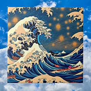 Groovy Wave Retro Ceramic Tile Bold Vintage Vibes