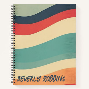 Groovy Waves Retro Notebook