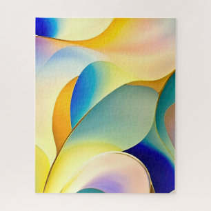 GROOVY WAVY PASTELS JIGSAW PUZZLE