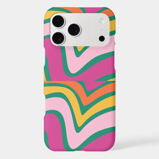 Groovy Wavy Rainbow Aesthetic Pastel Abstract Swir (Back)