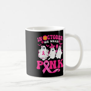 Groovy Wear Pink Breast Cancer Warrior Cute Ghost Coffee Mug
