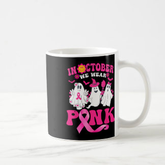 Groovy Wear Pink Breast Cancer Warrior Cute Ghost Coffee Mug