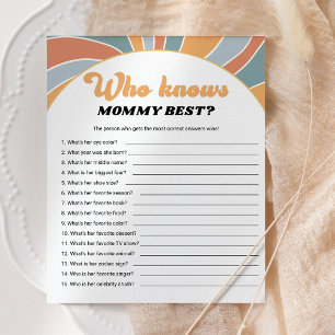 Groovy Who Knows Mummy Best Baby Shower Game