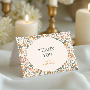Groovy Wildflower Bridal Thank You Card