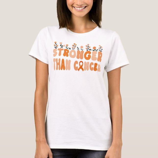 groovy wildflower stronger than kidney cancer T-Shirt (Front)
