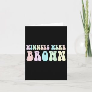 Groovy Winners Wear Brown Summer Camp Competition Card