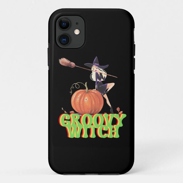 GROOVY WITCH funny Halloween witches               Case-Mate iPhone Case (Back)