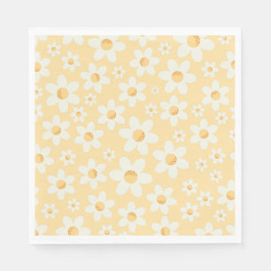 Groovy Yellow Daisy Birthday Napkins