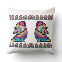 Groovy Yoga Bulldog: Funny Tie Dye Colours