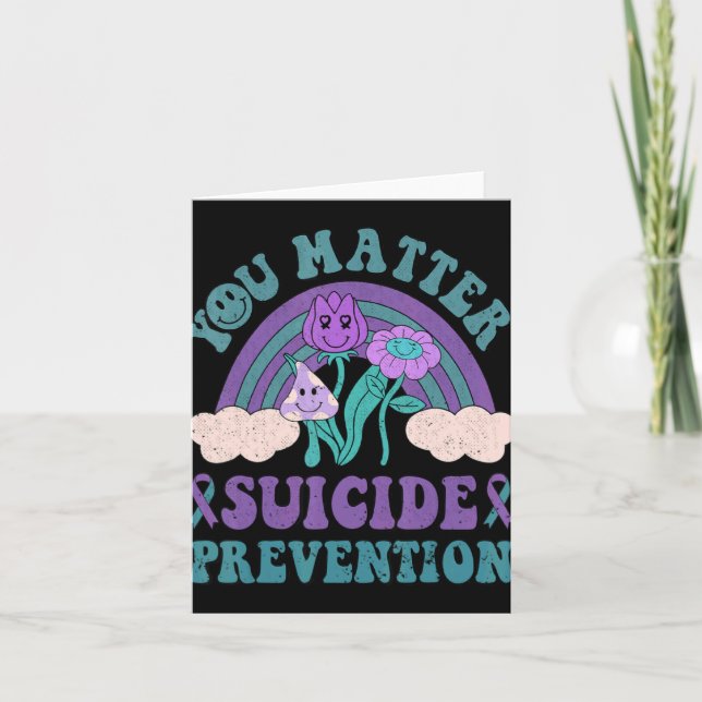 Groovy You 988 Suicide Prevention Awareness  Card (Front)