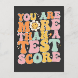 Groovy You Are More Than A Test Score Testing Day Invitation Postcard