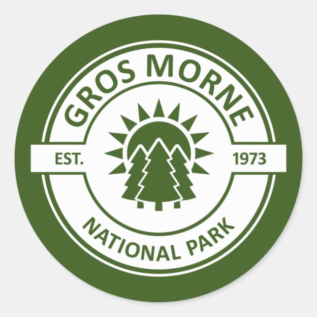 Gros Morne National Park Classic Round Sticker (Front)
