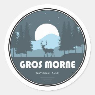 Gros Morne National Park Deer Classic Round Sticker