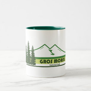 Gros Morne National Park Green Stripes Two-Tone Coffee Mug