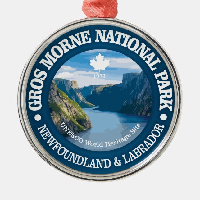 Gros Morne National Park Metal Tree Decoration (Front)