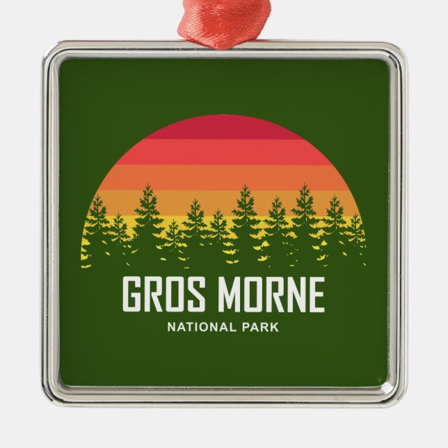 Gros Morne National Park Metal Tree Decoration (Front)