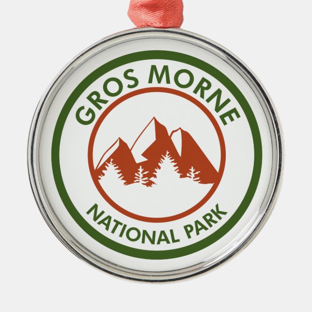 Gros Morne National Park Metal Tree Decoration (Front)