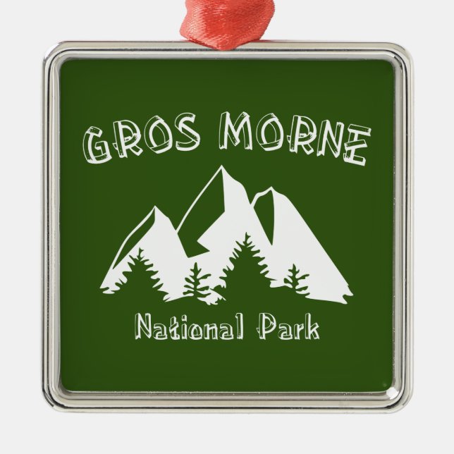 Gros Morne National Park Metal Tree Decoration (Front)