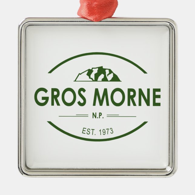 Gros Morne National Park Metal Tree Decoration (Front)