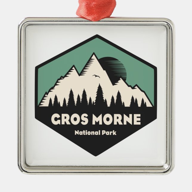 Gros Morne National Park Metal Tree Decoration (Front)