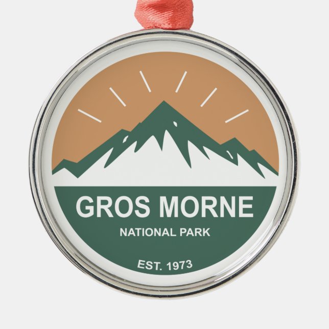 Gros Morne National Park Metal Tree Decoration (Front)