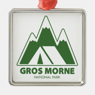 Gros Morne National Park Mountains Camping Metal Tree Decoration