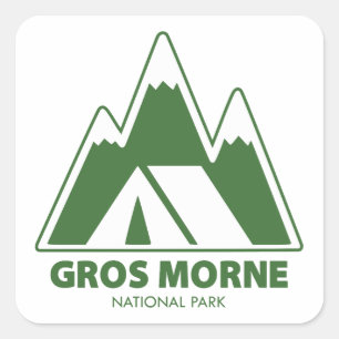 Gros Morne National Park Mountains Camping Square Sticker