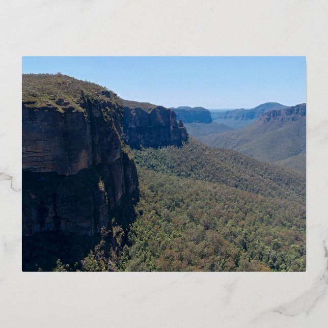 Grose Valley Landscape near Blackheath Foil Holiday Postcard (Front)