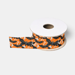 Grosgrain Ribbon-Halloween Bats Ribbon