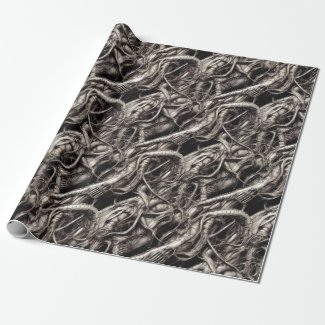 Gross Alien Biomatter Wrapping Paper