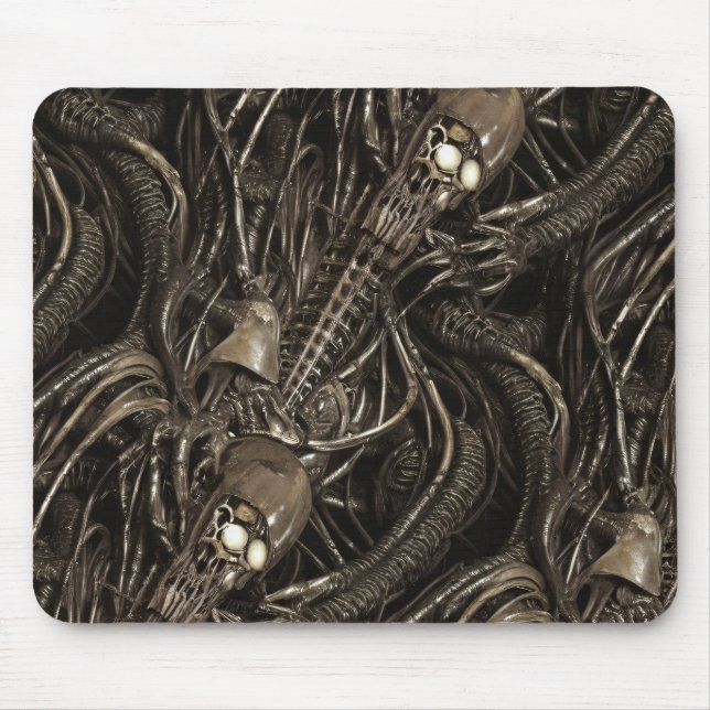 Gross Alien Spine Serpents Mouse Mat (Front)