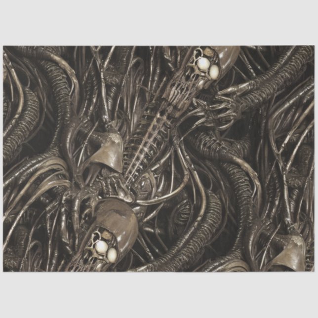 Gross Alien Spine Serpents Tissue Paper (Front)