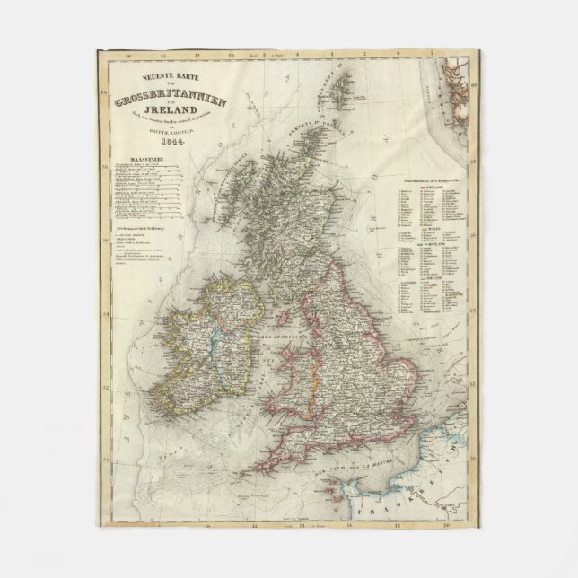 Grossbritannien, Ireland Fleece Blanket (Front)