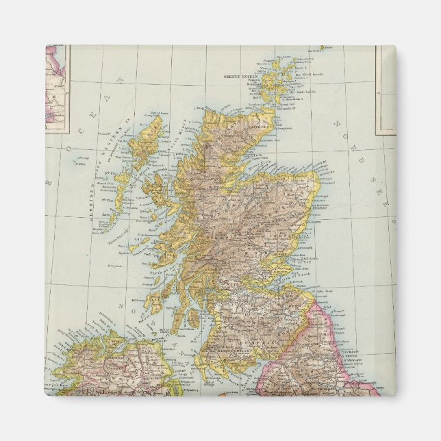 Grossbritannien, Irland - Map of UK, Ireland Magnet (Front)