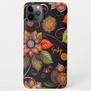 große Blüten mit Ornamenten edles Muster iPhone 11Pro Max Case
