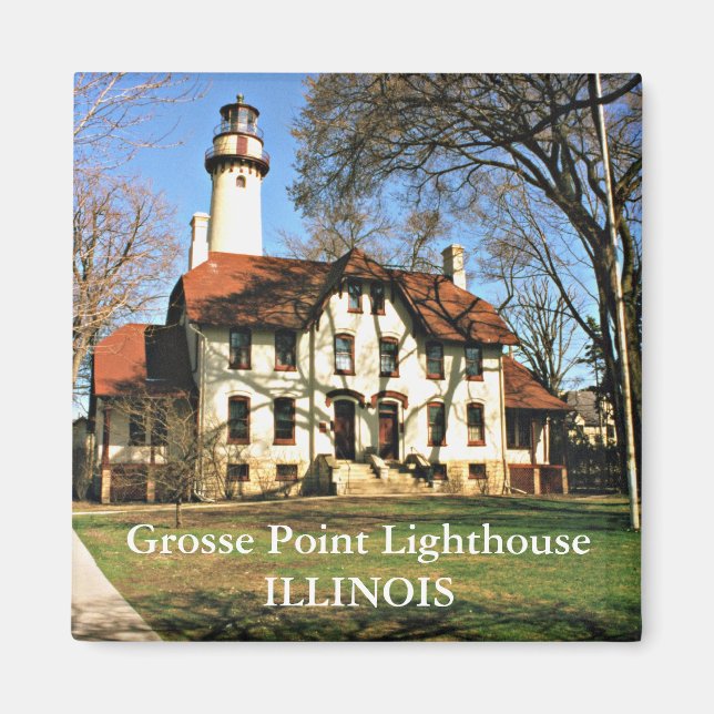 Grosse Point Lighthouse, Illinois Magnet (Front)