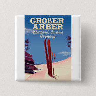 Großer Arber, Arberland, Bavarian German ski 15 Cm Square Badge