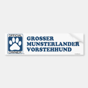 Grosser Munsterlander Vorstehhund Blue Bumper Sticker