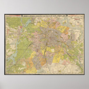 Grosser Verkehrs-Plan Berlin 1908 – Historic Map   Poster