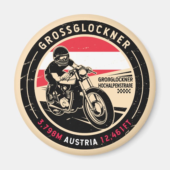 Grossglockner | Austria | Motorcycle Magnet (Front)