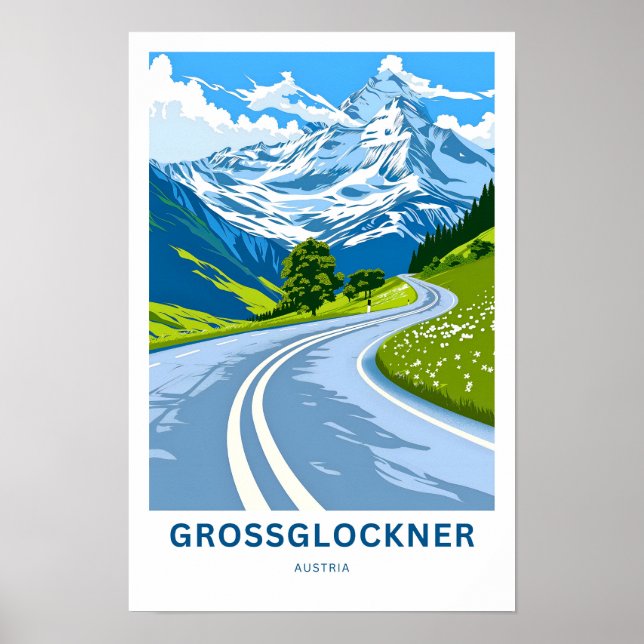 Grossglockner Austria Travel Print (Front)