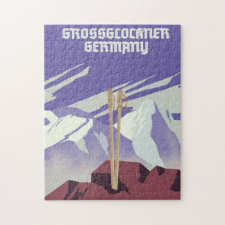 Grossglockner Germany mountain poster. Jigsaw Puzzle