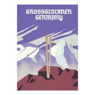 Grossglockner Germany mountain poster. Photo Print