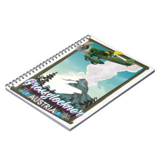 Grossglockner Mountain Austrian travel poster Notebook