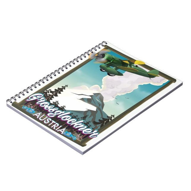 Grossglockner Mountain Austrian travel poster Notebook (Left Side)