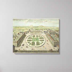 Grosvenor Square, for 'Stow's Survey of London', p Canvas Print