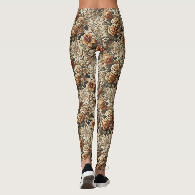 Grotesque Elegance – Gothic Victorian  Leggings (Back)