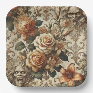 Grotesque Elegance – Gothic Victorian  Paper Plate