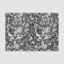 Grotesque Garden Black and White Tissue Paper